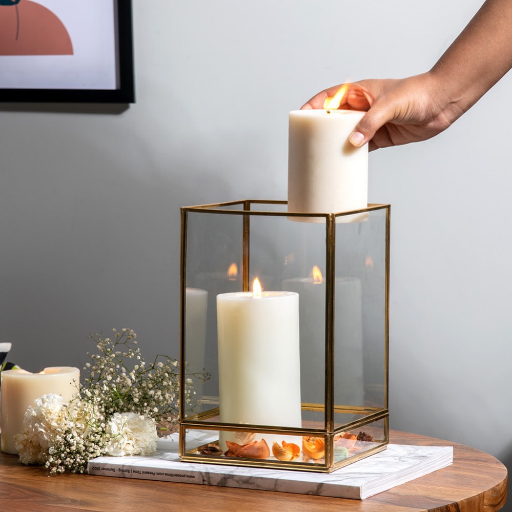 Illuminate With Glass Candle Holders and Votives