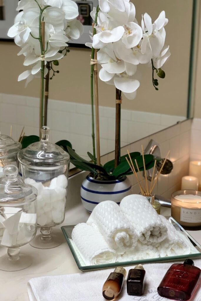 Display Decorative Hand Towels for a Spa Feel